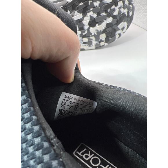 Adidas Cloudfoam Slip On Sneakers Black Camo Sole Comfort Shoes Men’s 7.5 main image 4